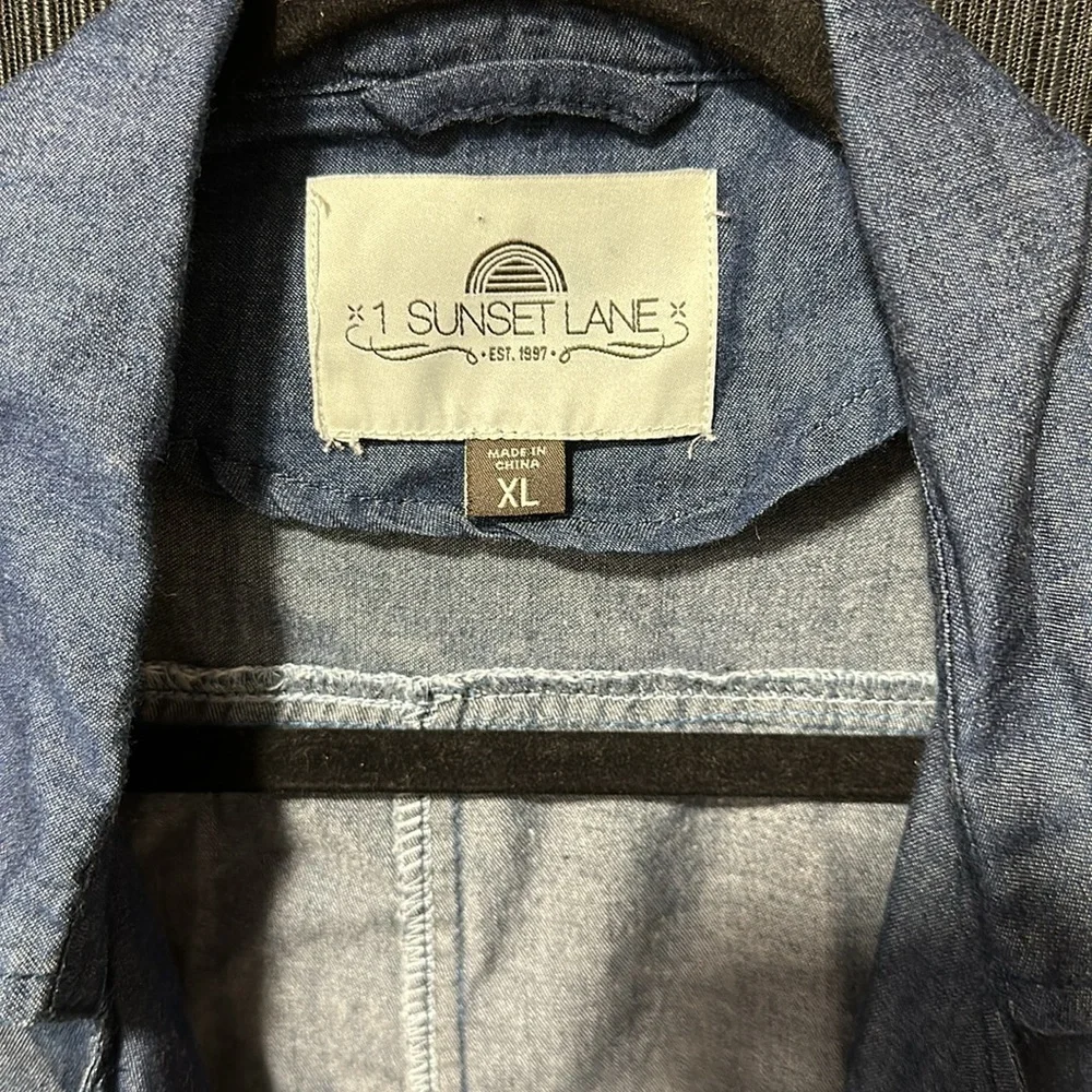 1 Sunset‎ Lane Tops | Chambray Draped Wrap | Color: Blue | Size: Xl../ M-27